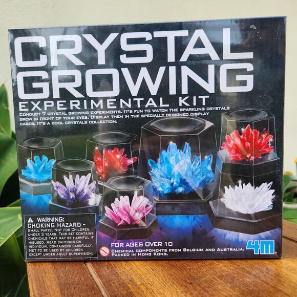 NEW 7 Crystal 4M Crystal Growing Science Experimental Kit Chemistry Display Case - Picture 6 of 12